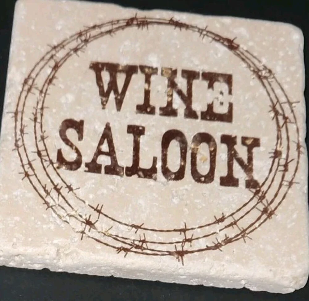 2 Saloon Lone Star ABSORBENT Heavy STONE  Drink Coasters Outlaw Western Cowboy